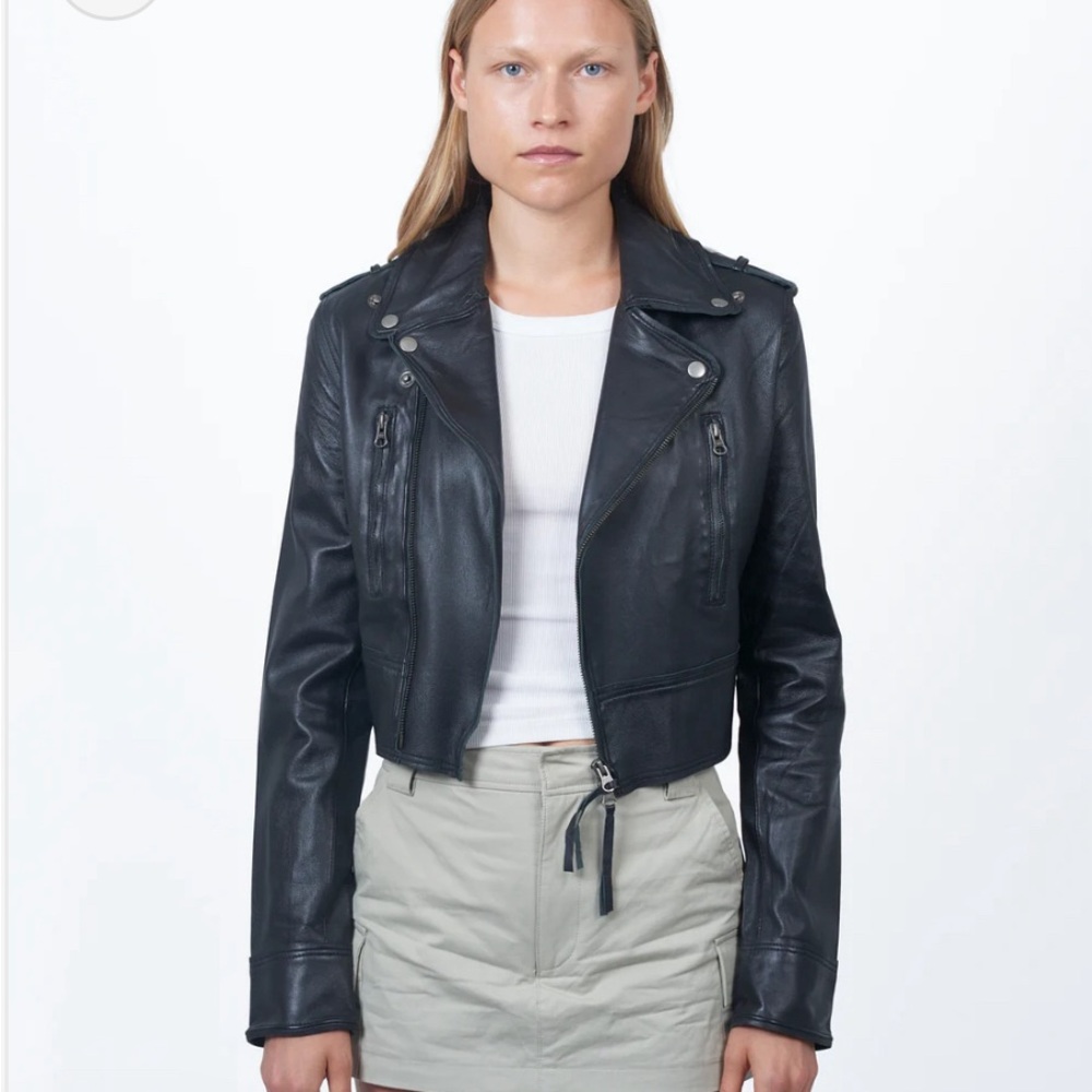 Black Leather Jacket for Women